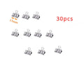 5-30Pcs Binder Clips File Metal Paper Clips Silvery Paper Clip Clamp 15/19/32/40/50mm Stationery Clip Office School Supplies