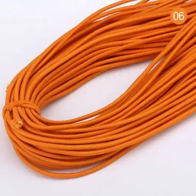 2mm Colorful High-Quality Round Elastic Band Round Elastic Rope Rubber Band Elastic Line DIY Sewing Accessories 5meters