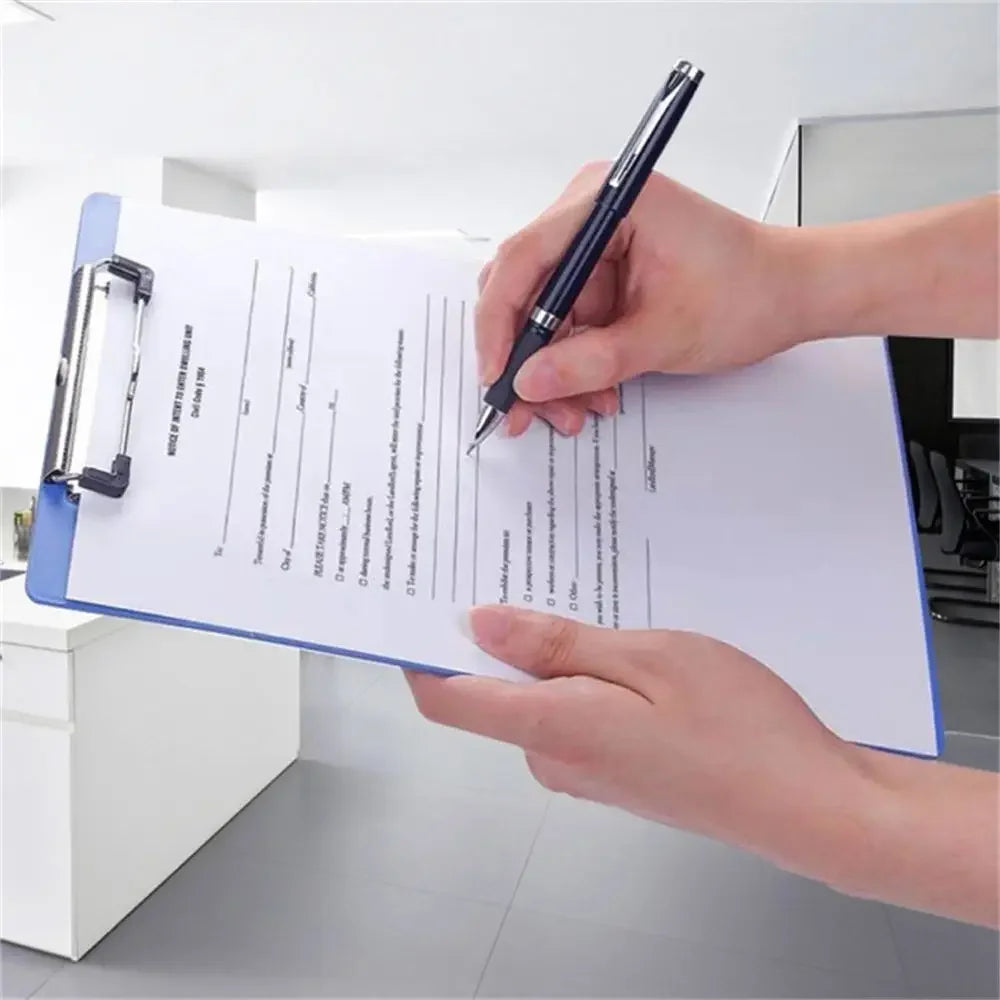 A4 / A5 Splint Density Board Writing Board Metal Aluminum Folder Clip File Plastic Menu Bill Folder Office Stationery