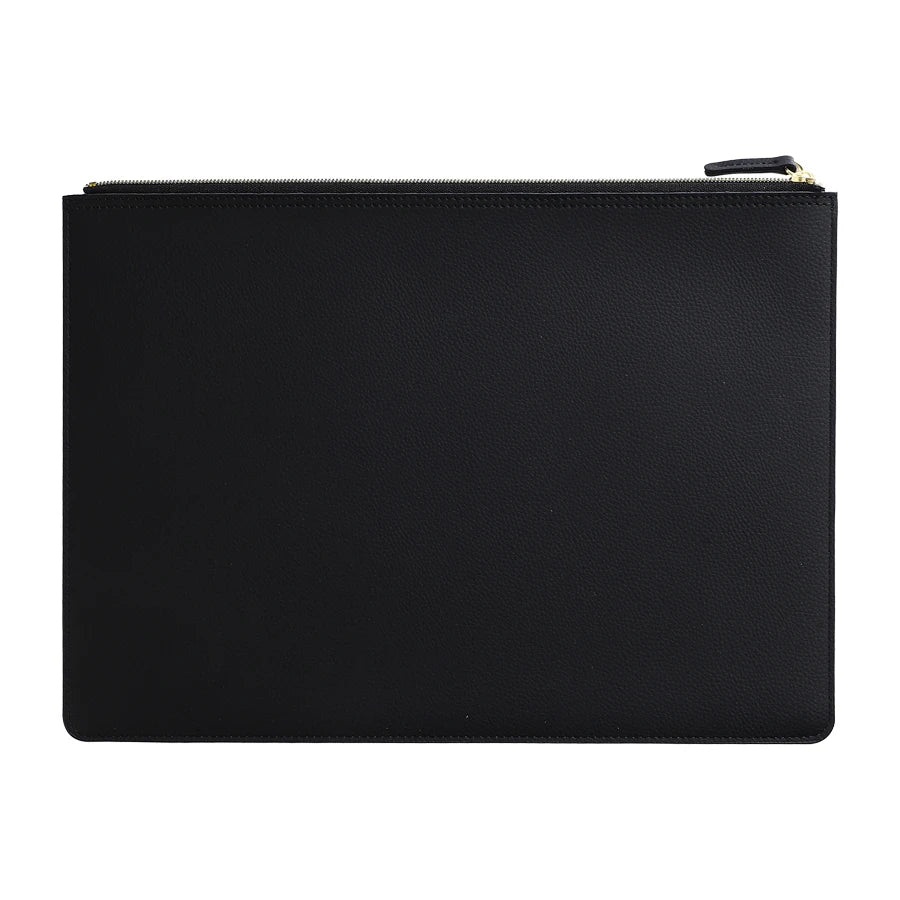 A4 Leather Zipper Bag in Multiple Colors Business Briefcase PU Document Bag for Professional Use
