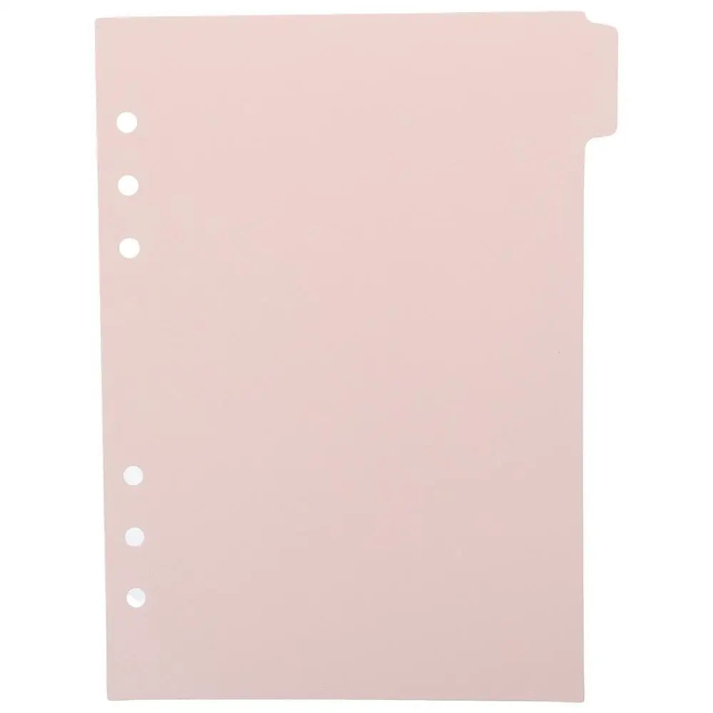 6 PCS Planner 6 PCS Binder Divider A5 Plastic Index Page Tabs Pink 6 Ring Binder Index Dividers Home