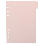 6 PCS Planner 6 PCS Binder Divider A5 Plastic Index Page Tabs Pink 6 Ring Binder Index Dividers Home