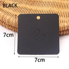 50pcs/lot Brooches Display Cards Blank Kraft Paper Tag for Jewelry Packaging Cards Small Business Sale Hang Price Tag Card 7*7cm