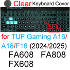 Keyboard Cover for ASUS TUF Gaming A15 A16 A17 A18 F15 F16 F17 FX507 FX607 FA608 FA808 FX608 Silicone Protector Skin Case 15 16