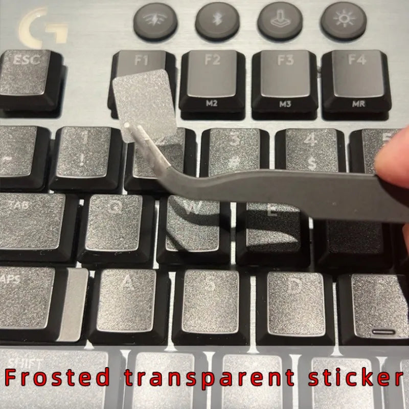 Matte Transparent Semi-Translucent, Suitable for Logitech G813, G913, G915X TKL Keyboard Stickers, Key Film, Anti-Oil