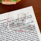 Cute Transparent Bingder Clips for School & Office Supplies Stationery Big Clear File Document Clamps