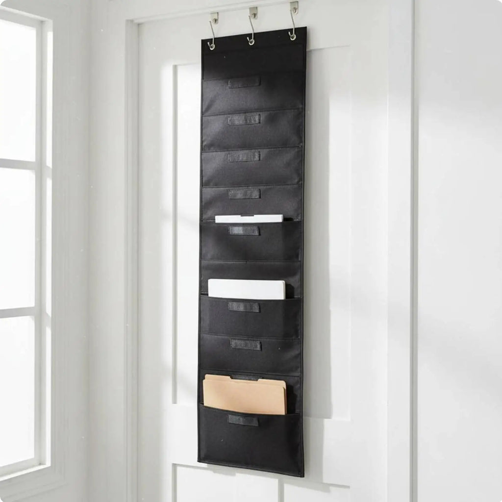 Wall Hanging Organizer Heavy Duty Labeled Hanging File Folder Organizer Document Folder Organizer for Office School Dorm Door