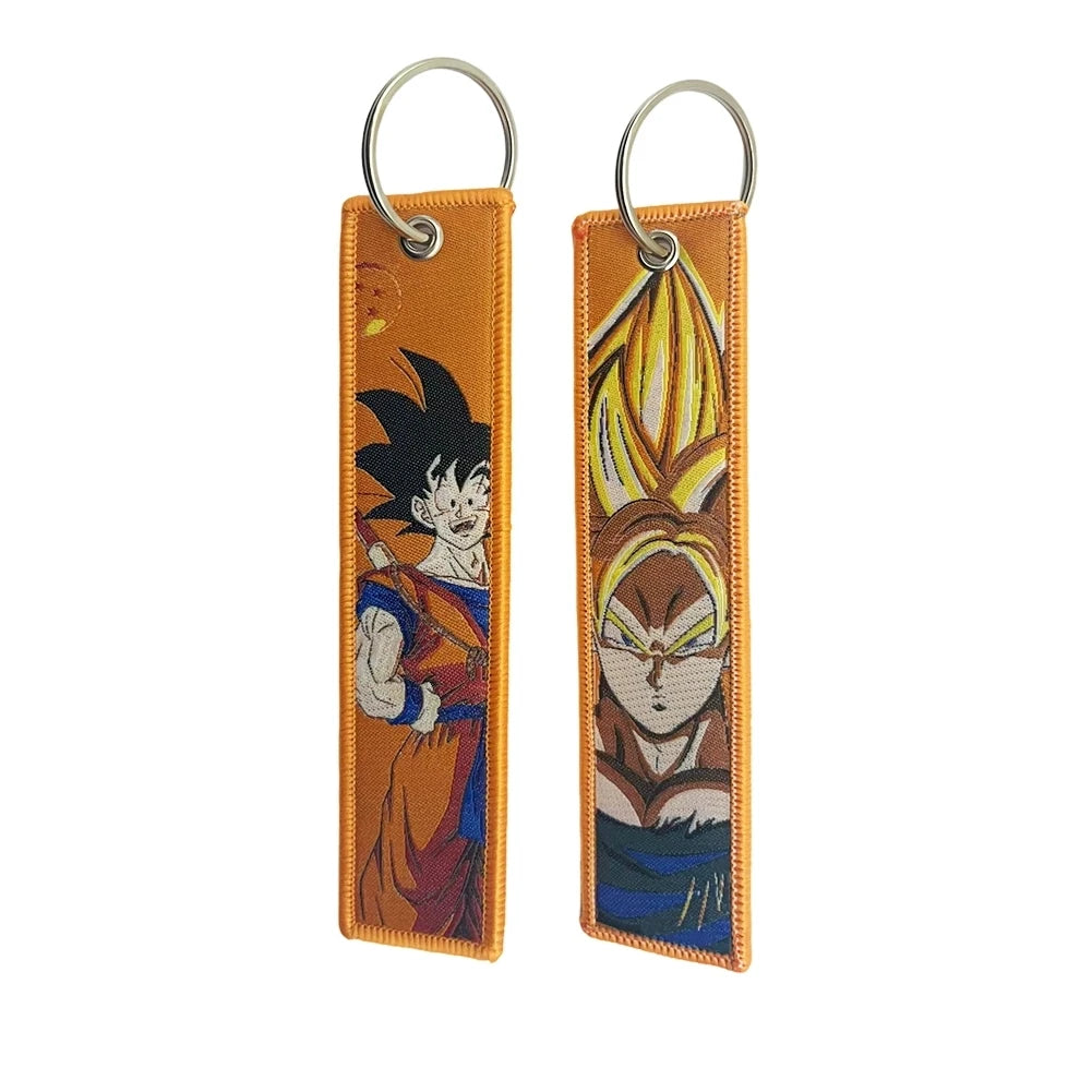 Dragon Ball Embroidery Cool Keychain Lanyard Anime Manga Series Badge Holder USB Pendant Portable Key Lanyard Accessories