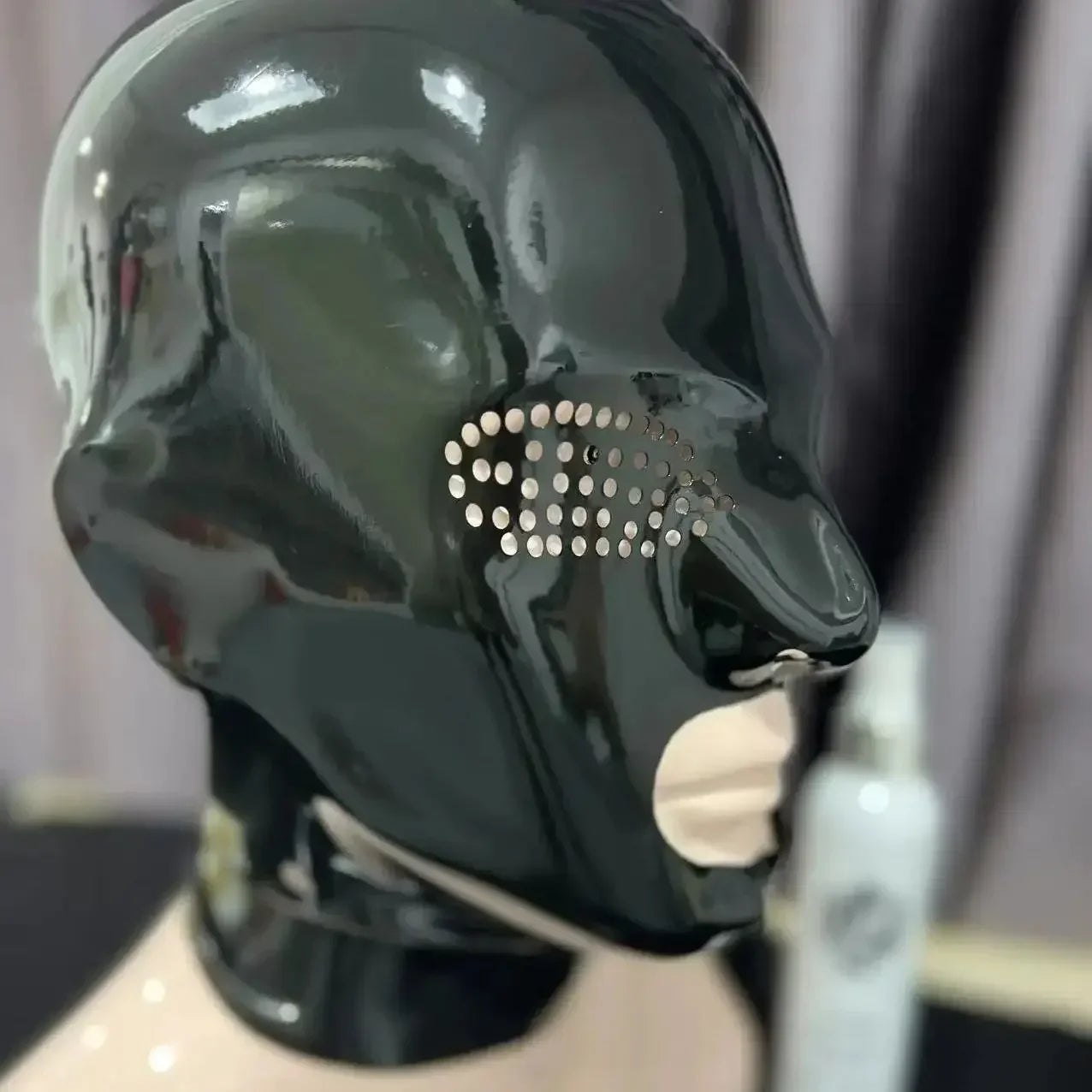 Latex Hooded Mask rubber  Restraints  fetish Gloves seamless  rubberman  Catsuit Fetish latex gloves rubber bodysuit