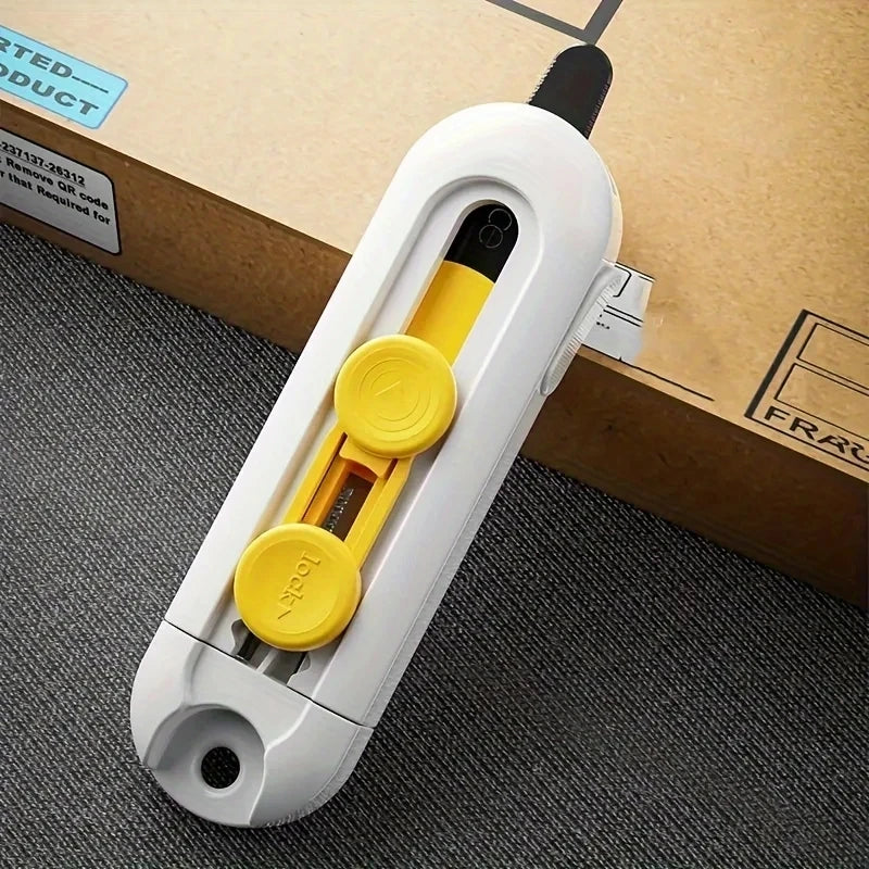 Magnetic Courier Opening Knife Multifunctional Portable Courier Unboxing Knives Retractable Self-locking Rebound Art Knife Tool