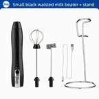 Bincoo-Electric Coffee Milk Maker, Handheld Household Mixer, Adjustable Double-Headed Gear