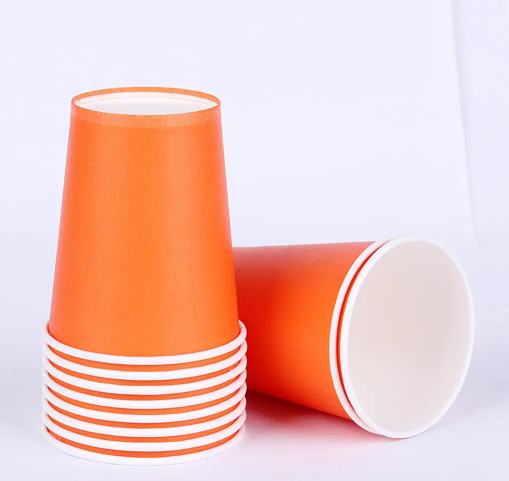 Solid Color Disposable Tableware Set Party Supplies Paper Plates Cups Wedding Birthday Party Decorations Adult Favor