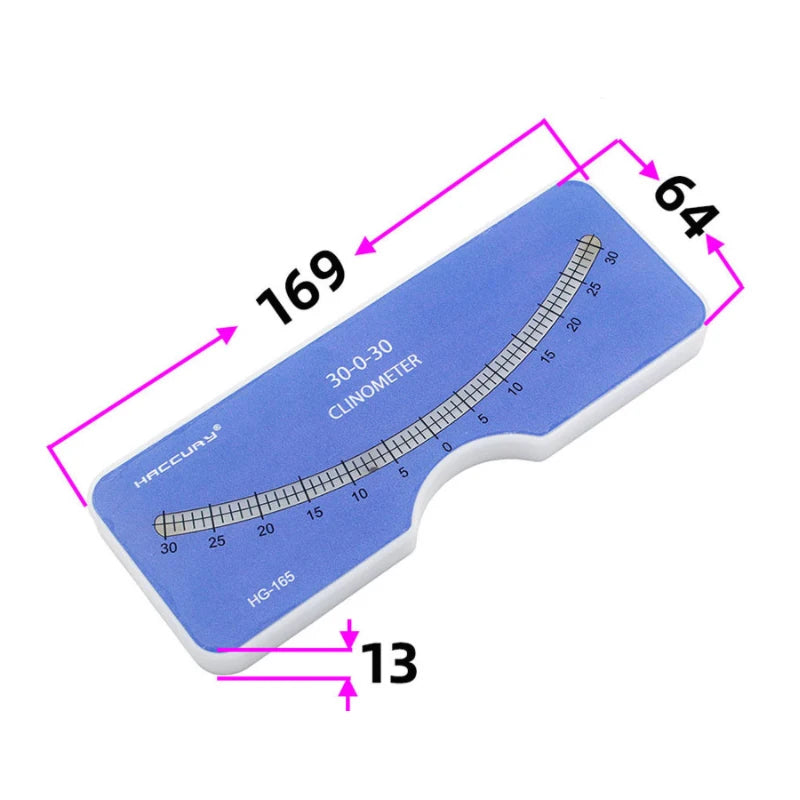 Scoliometer Medical Evaluation Measuring and Testing Meter for Diagnosis of Back and Spine Scoliosis in Adults Child Protractor