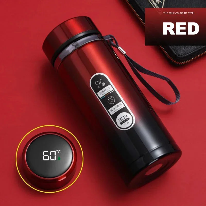 Thermos Sus304 Tea Water Bottle 500ML-1Liter Stainless Steel Vacuum Flask Portable Cups Bottle with LED Temperature Display