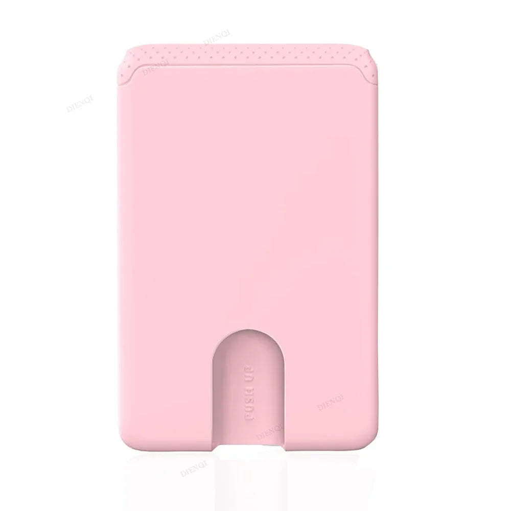 Fashion Sticker Credit Card Holder 3M Mini Adhesive Soft Silicone Mobile Phone Wallet Phone Holder Compatible for Phone Android