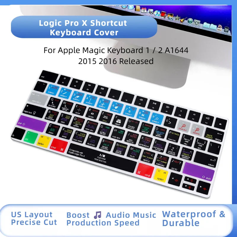 Ableton Live Avid Pro Tools Final Cut Pro X PS Hotkey Functional Keyboard Cover US Layout for Magic Keyboard A1644 MLA22B/A