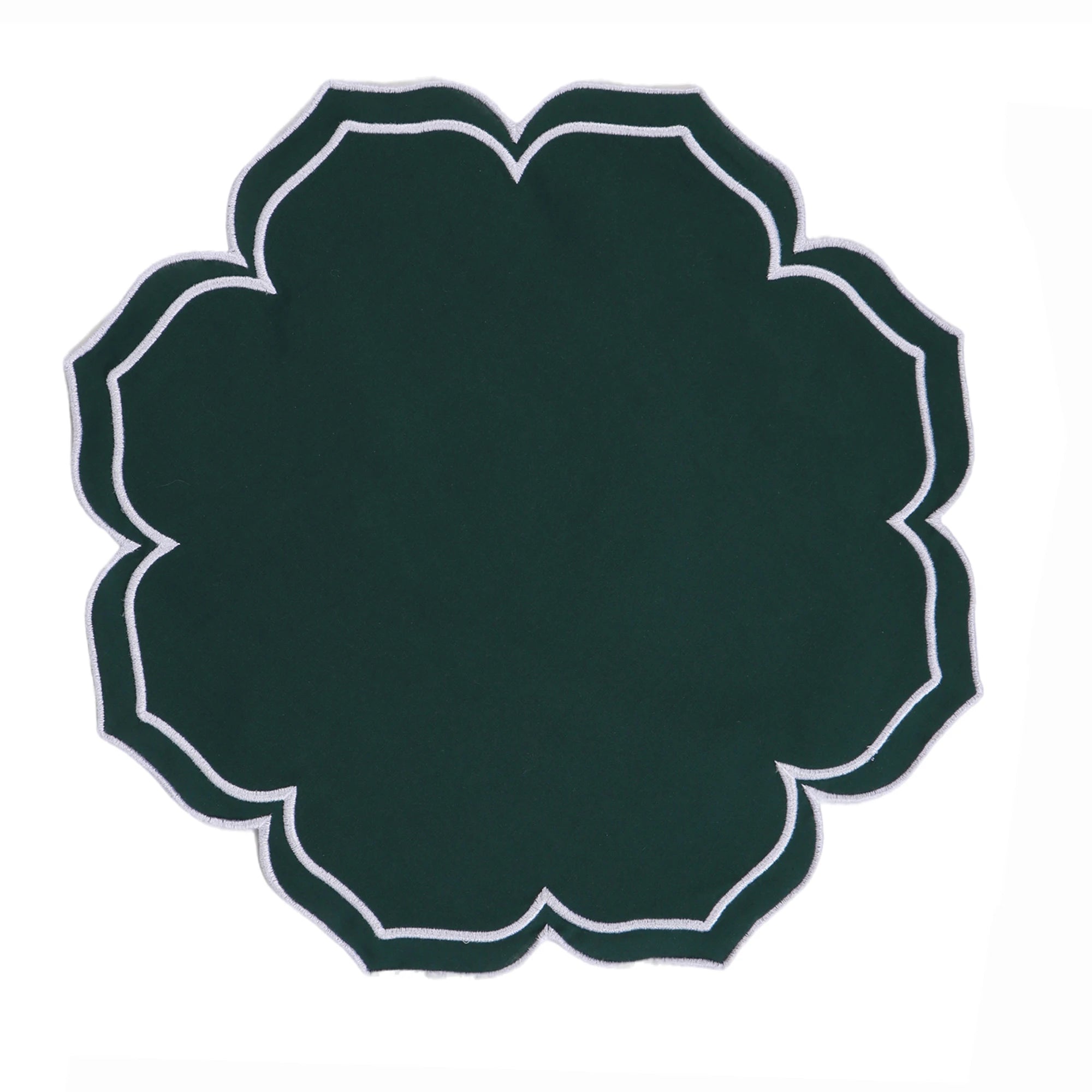 High Quality Embroidered Napkin Vintage Wavy Edge Color Blocking Design Reusable Placemats Wedding Banquet Decoration
