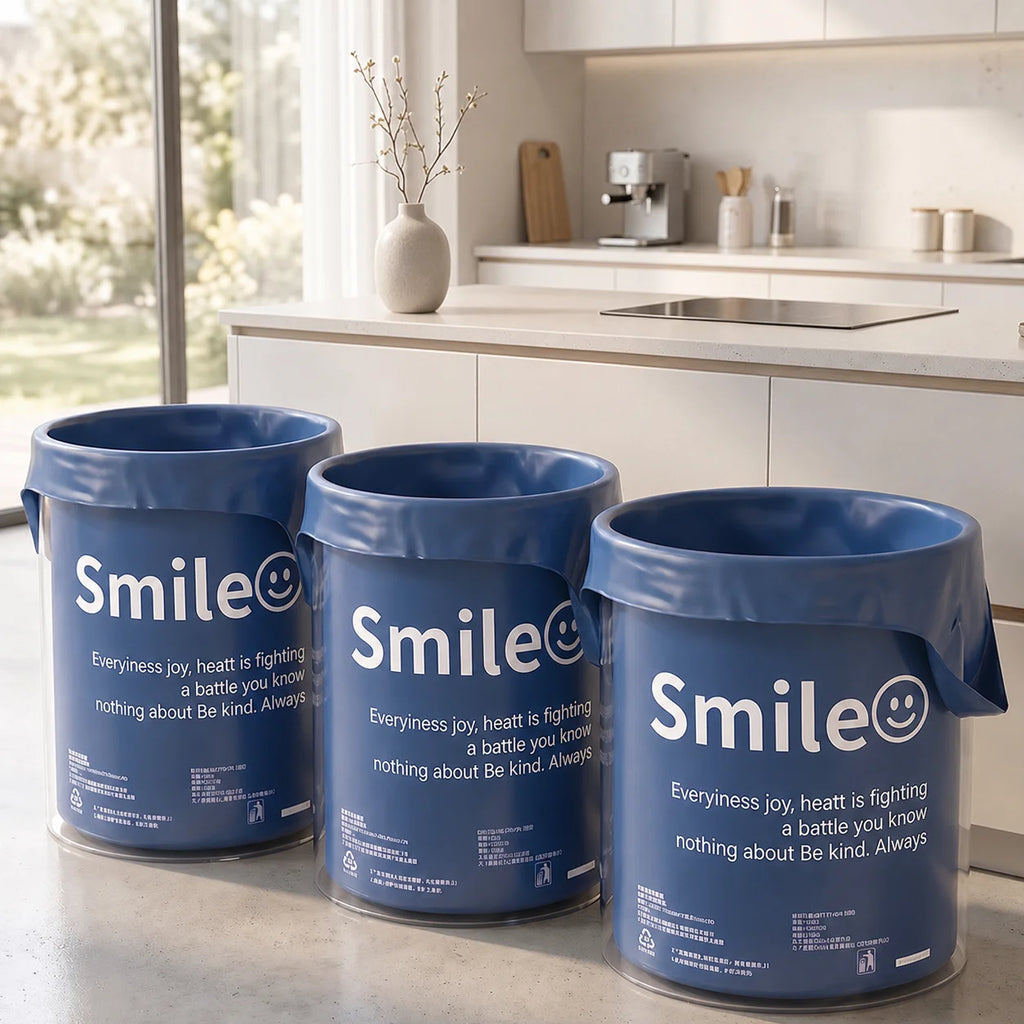 Disposable Trash Garbage Bags 20L Capacity Household Rubbish Bin Liners 50pcs Thickened Leakproof Waste Bags for Kitchen Home
