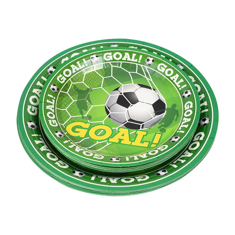 Soccer Party Disposable Tableware Paper Plates Cups Napkins Tablecloth Kids Boys Football Birthday Party Decoration Supplies