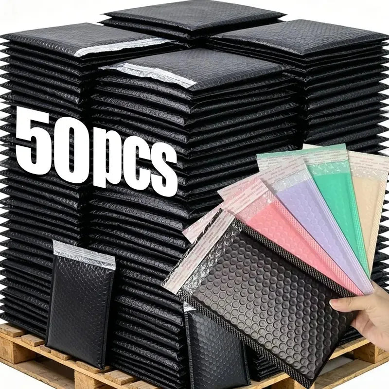 50/1Pcs New Shipping Bags Black Foam Envelope Bubble Mailers with Different Specifications Send Packaging Soft Envelope