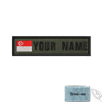 1PC 10cmX2.5cm Custom Name Flag Patch Stripes Badge Iron On Or Hook Loop Armband Germany Luxembourg Armenia Serbia green