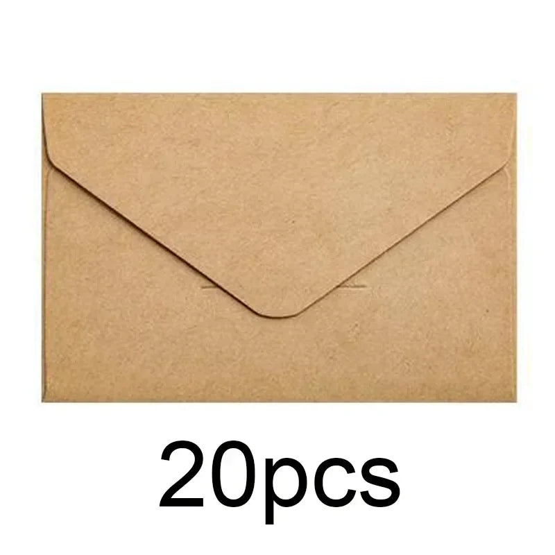 20/40/80PCS Classical White Black Kraft Blank Mini Paper Window Envelopes Wedding Invitation Envelope Gift Envelope