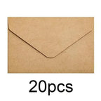 20/40/80PCS Classical White Black Kraft Blank Mini Paper Window Envelopes Wedding Invitation Envelope Gift Envelope