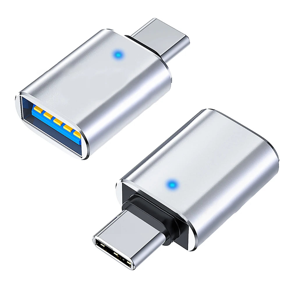 Type C To USB 3.0 Adapter Metal Charging Stable Data Transmission File Reading Light for Iphone Macbook Xiaomi Samsung Connector