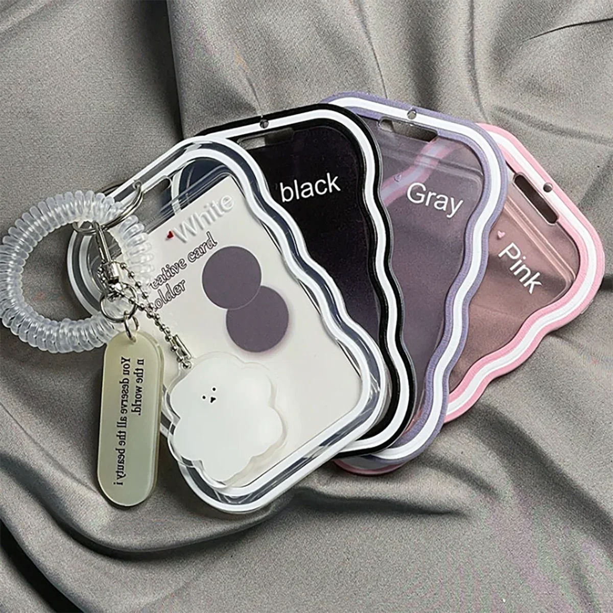 Creative Kpop Photocard Holder Transparent Keychain Photo Sleeve Bus Student Card Case Protector
