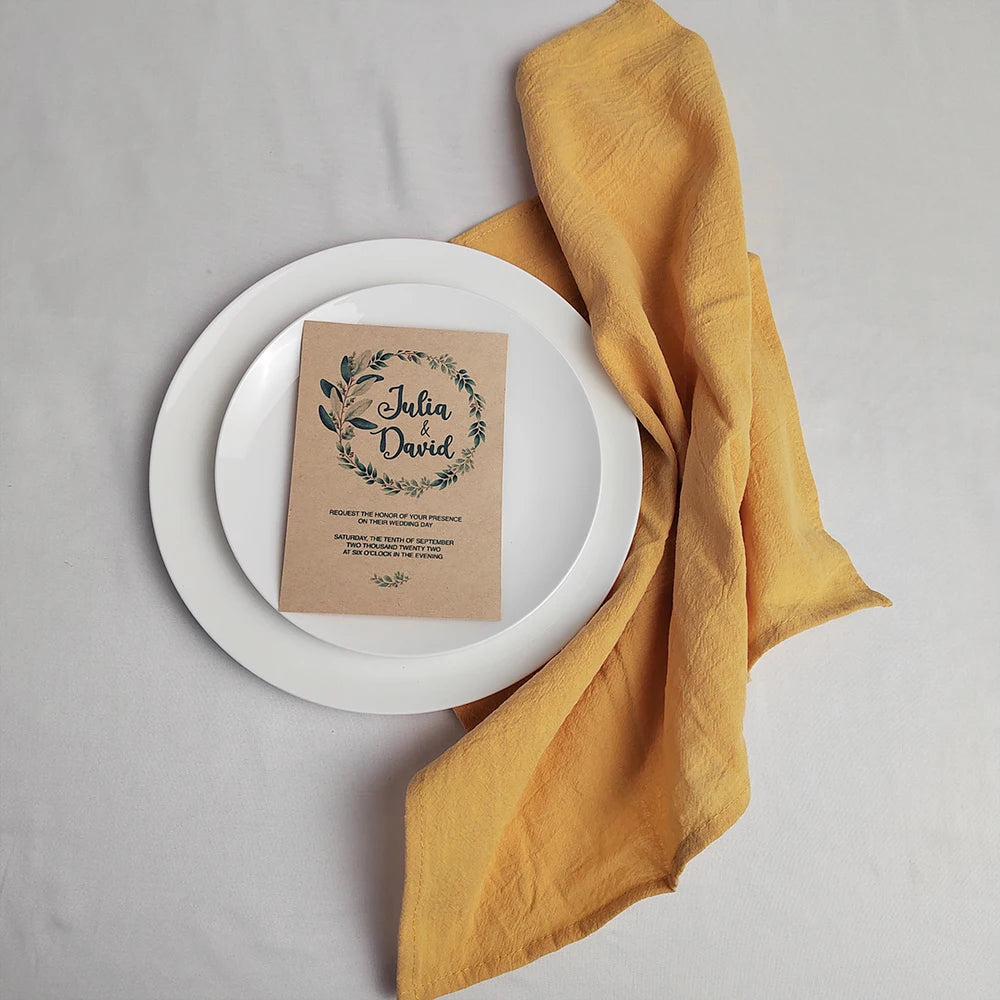 Set of 6 Cotton Dinner Cloth Napkins 30x45cm Soft Washable Perfect for Weddings Parties Christmas Birthdays and Family Gathering