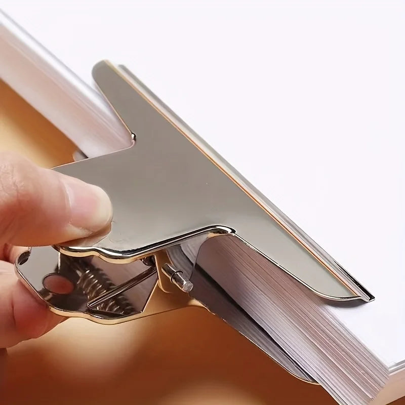 1pc Extra-Strong 4-Inch Steel Clip Folder - Thickened Mountain Design for Office Documents, Organizer for Bills and Receipts