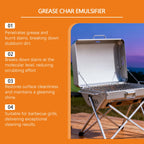 BBQ Grill Cleaner Spray Grease & Char Remover Spray for Grill Oven Pan Heavy Duty Degreaser for Outdoor & Kitchen Cleaning