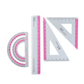 4-Piece Aluminum Ruler Set - Multi-Size Measuring Tools for School, Office & DIY Projects