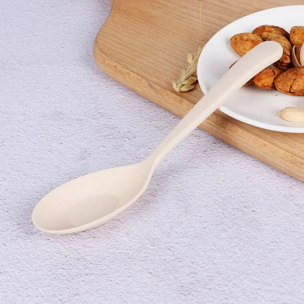 Plastic Bar Kitchen Tools Pudding Dessert Cake Party Wheat Straw Spoon Spoon Rice Scoop Scoop