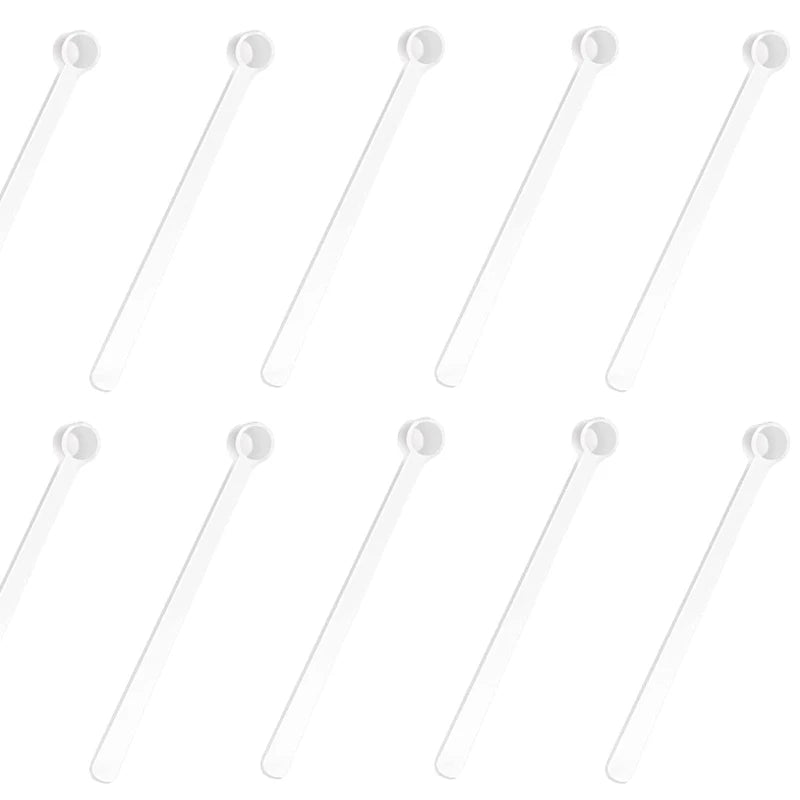 50Pcs 0.25ml Teaspoon Plastic Micro Tiny Little Measuring Spoons for Cosmetics Powders Glitter Seasoning Measurement Tools