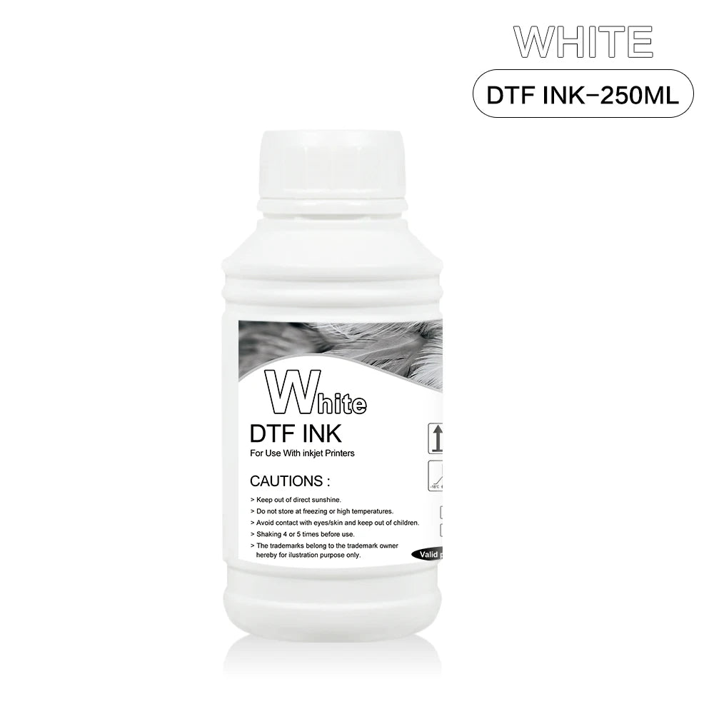 5*250ML DTF Ink Kit for Direct Transfer Film for All Desktop Large Format L805 L1800 XP600 ET-8550 XP-15000 DTF Printer DTF Ink