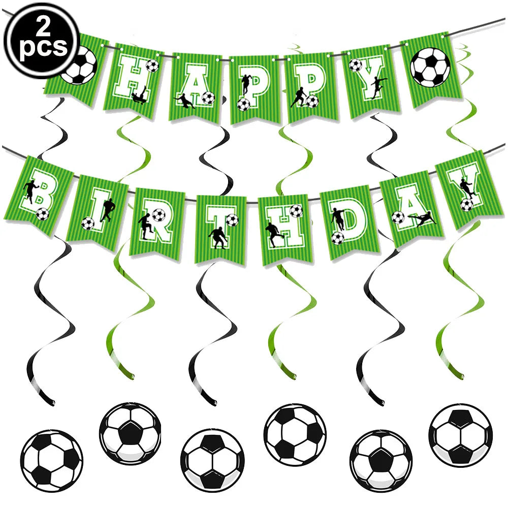 Soccer Party Disposable Tableware Paper Plates Cups Napkins Tablecloth Soccer Birthday Party Decoration