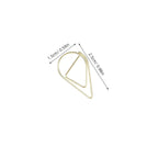 100pcs Waterdrop Paperclips Gold Metal Office Supplies Document File ganizer Teardrop Clips Paper Clamps For Files Binding