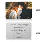Customized Photo Wallet Card Text VIP Metal Card Personalized Aluminum Sheet Thin Design Picture Business Waterproof Card Gift