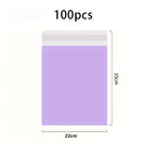 100Pcs Purple Courier Envelope Shipping Packaging Bags Poly Mailer Bag Waterproof Storage Bag Self Adhesive Seal Plastic Packagi
