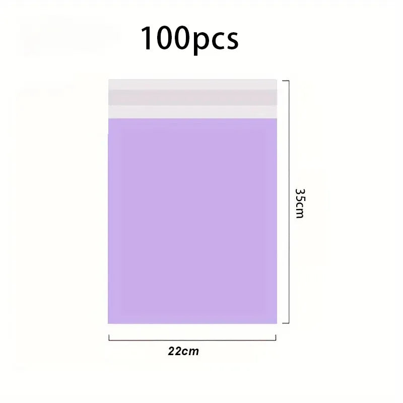 100Pcs Purple Courier Envelope Shipping Packaging Bags Poly Mailer Bag Waterproof Storage Bag Self Adhesive Seal Plastic Packagi