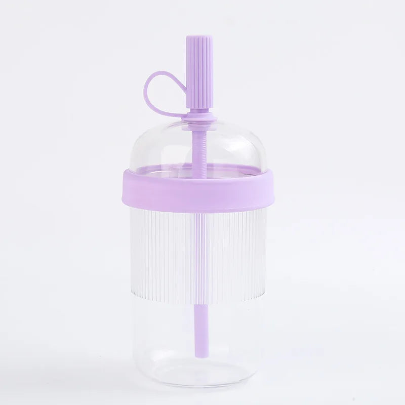 540ML Large Capacity Reusable Tritan Material Milk Tea Juice Cold Drink Straw Cup Unisex Portable Transparent Plastic Coffee Cup