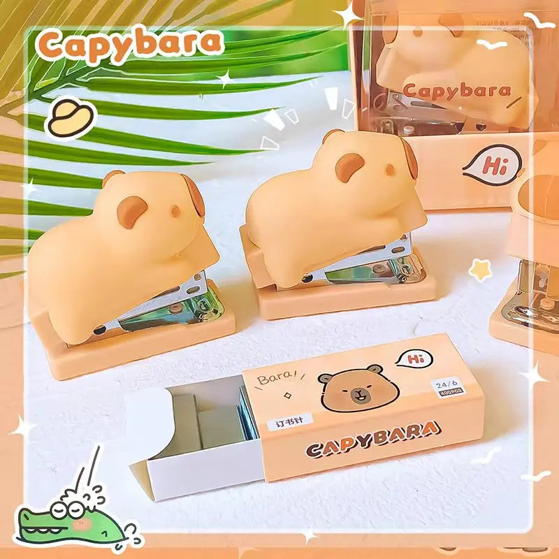 school supplies stationery Stapler school useful offices accessories binding supplies  cute capybara mini stapler Binding machin