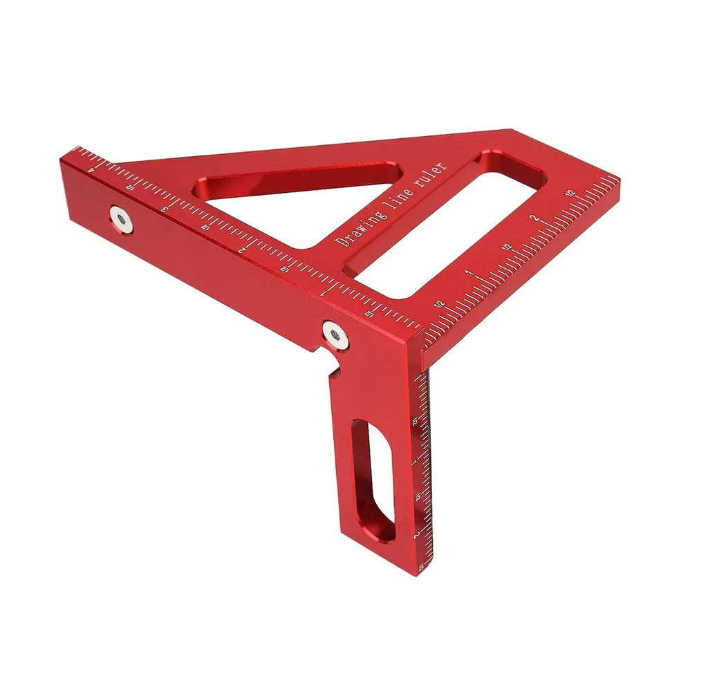 1pc Woodworking Squares and Protractors, Aluminum Alloy Beveled Triangles, High-Precision Layout Measurement Tools.