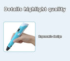 Electronic 3D Printing Pen 25MPLA Long Thread Children's 3D Graffiti Drawing Tool Drawing Smart Toy DIY Christmas Birthday Gift
