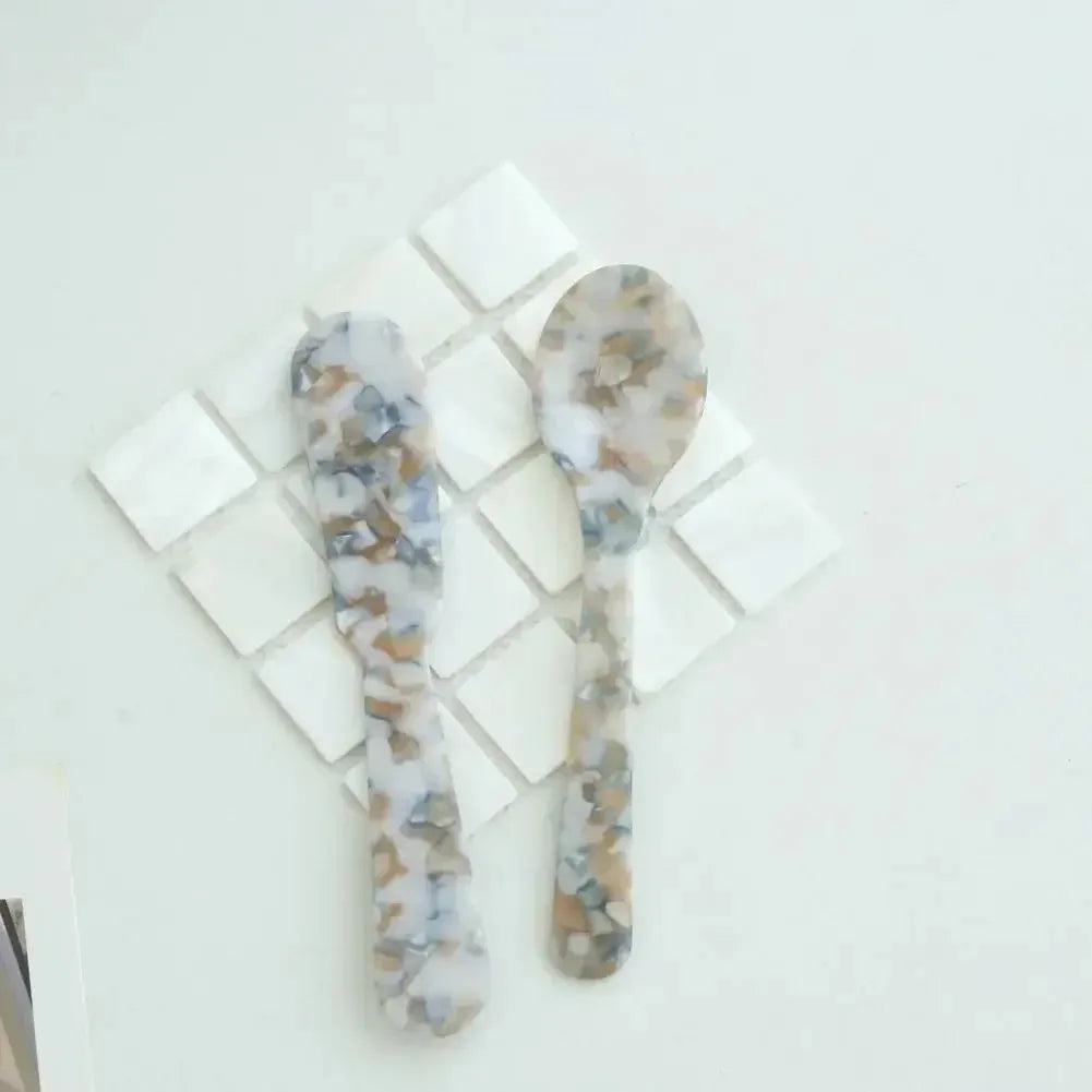 Acrylic Ice Cream Spoon Unbreakable Unique Pattern Tableware Spoon Cake Ice Cream Spoon Butter Cutter