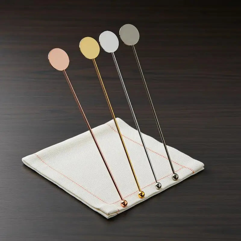 High-Grade 304 Stainless Steel Stirring Sticks Elegant Swizzle Rods For Cocktails Coffee Bar Restaurant Milk Tea Mixing