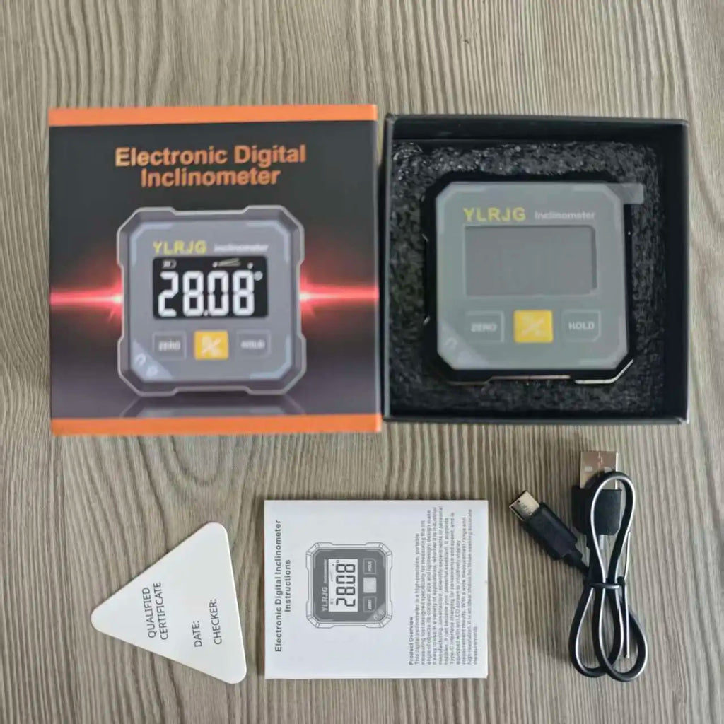 Four-Side Magnetic Digital Angle Gauge With Laser Electronic Protractor Horizontometer Inclinometer Angle Ruler Slope Measuring