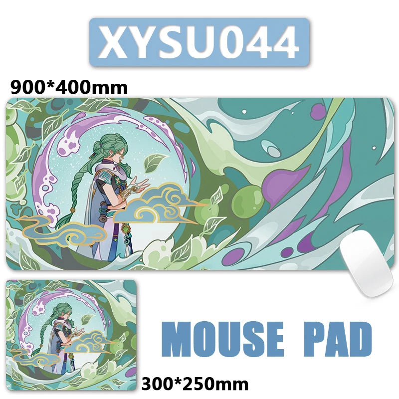 Anime Game Furina Neuvillette Mavuika Wanderer Raiden Columbina XXL Large Genshin Impact Mouse Pad Keyboard Desk Mat Mousepad