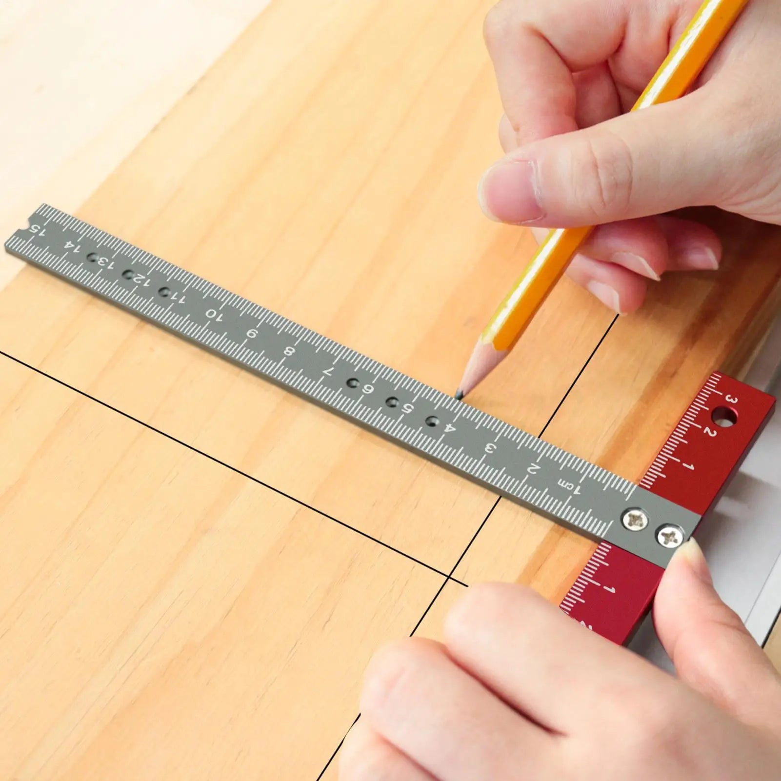 T Square Ruler T Shape Right Angle Framing Positioning Ruler Tool Precision Framing Square For Woodworking Carpentry Industry